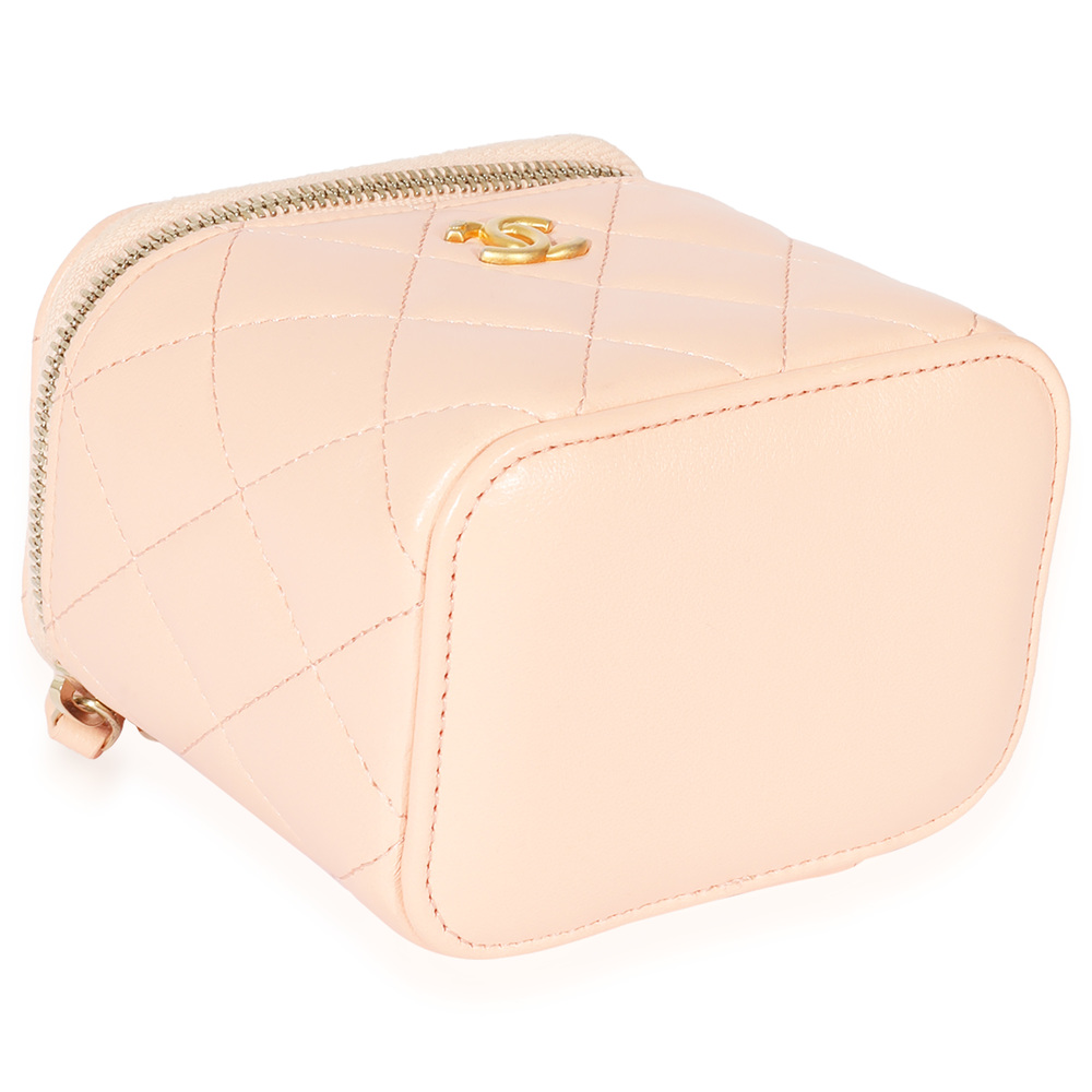Chanel Pink Lambskin Pearl Crush Mini Vanity Case - Picture 7 of 7